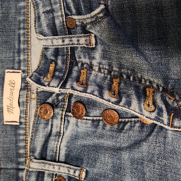 Madewell 9" High Rise Skinny Jeans 26T Distressed Hem - Picture 6 of 11